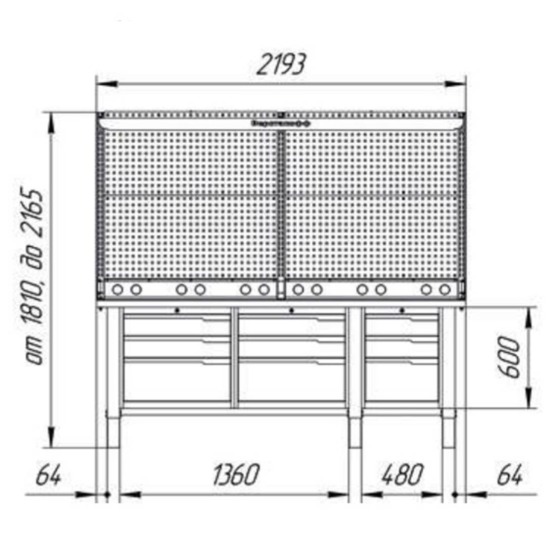 Верстак CTR 2202.S4L4M4.2-2F